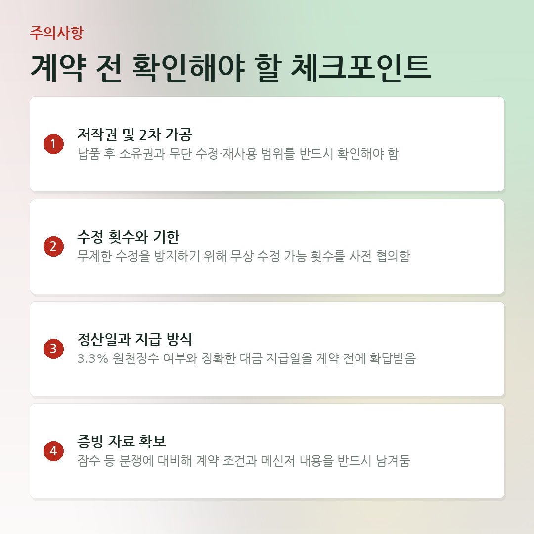계약 전 확인해야 할 체크포인트 요약 카드