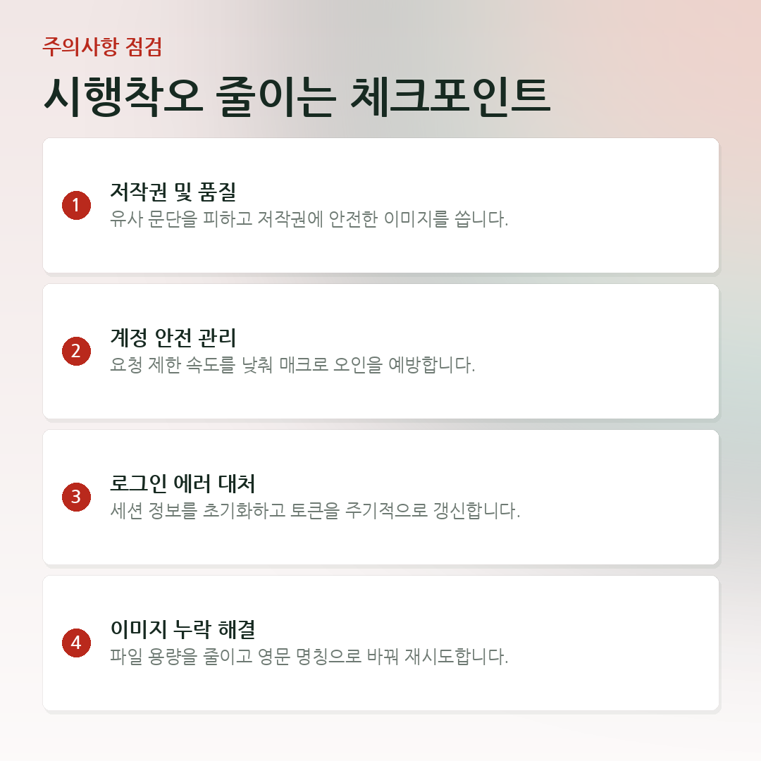 시행착오 줄이는 체크포인트 요약 카드