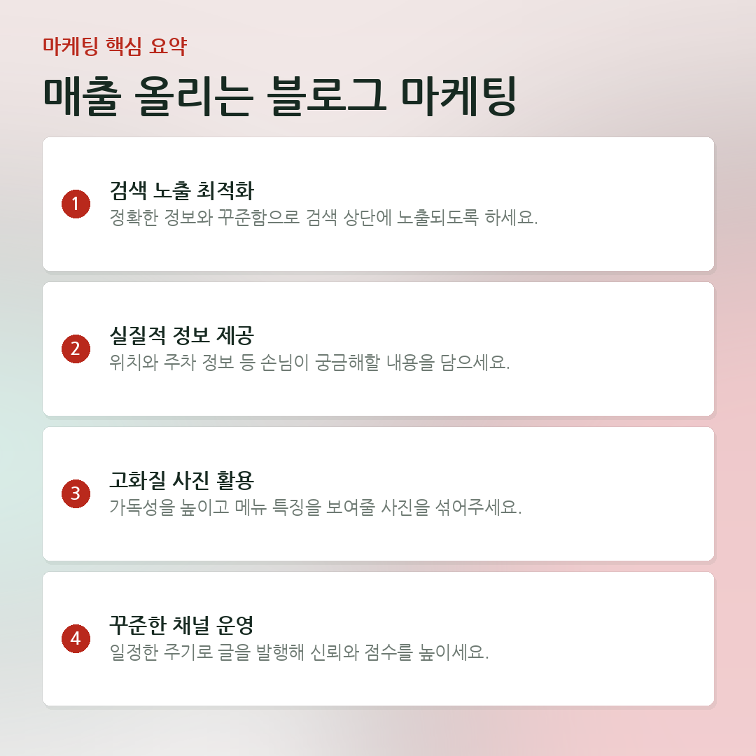 매출 올리는 블로그 마케팅 요약 카드