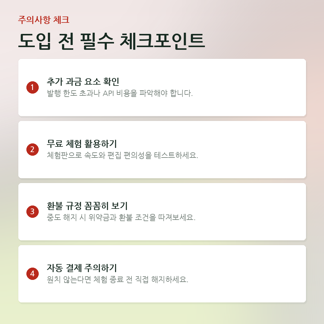 도입 전 필수 체크포인트 요약 카드
